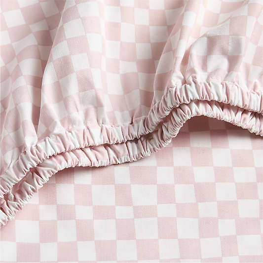 Venice Hushed Violet Organic Cotton Baby Crib Fitted Sheet by Leanne Ford