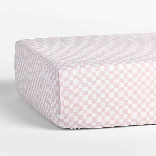 Venice Hushed Violet 100% Organic Cotton Baby Crib Fitted Sheet by Leanne Ford