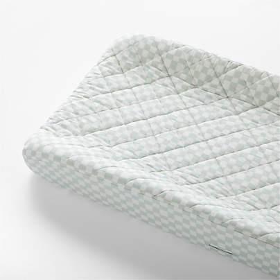 Venice Pale Teal Organic Cotton Baby Changing Pad Cover by Leanne Ford