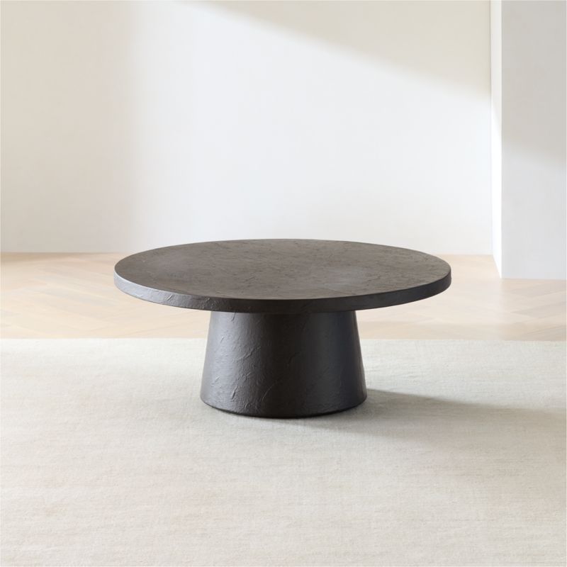 Willy Charcoal Concrete 44" Round Pedestal Coffee Table by Leanne Ford - image 7 of 12