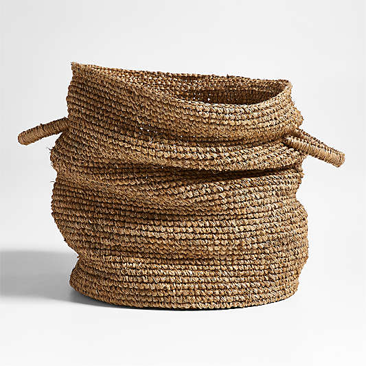 Wobbly Medium Natural Brown Decorative Basket by Leanne Ford