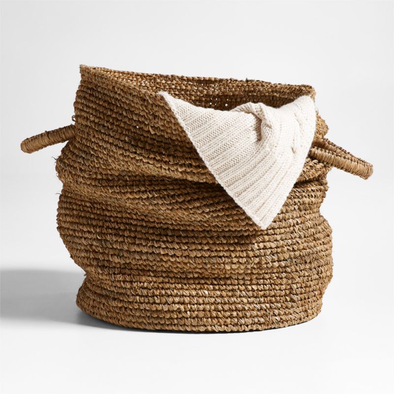 Wobbly Natural Brown Decorative Basket by Leanne Ford