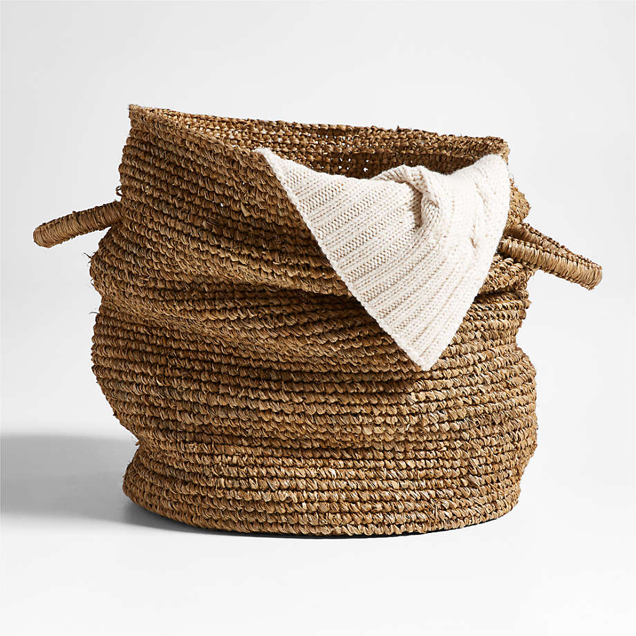 Wobbly Large Natural Brown Decorative Basket by Leanne Ford | Crate & Barrel
