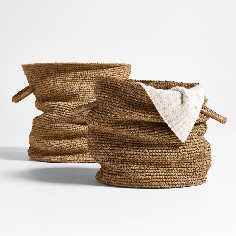 Wobbly Natural Brown Decorative Basket by Leanne Ford