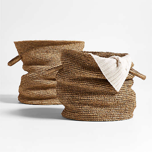 Wobbly Medium Natural Brown Decorative Basket by Leanne Ford