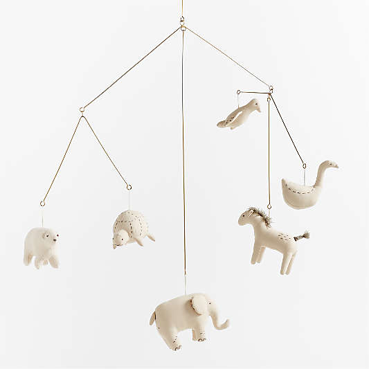 Zoo Animal Baby Nursery Mobile by Leanne Ford