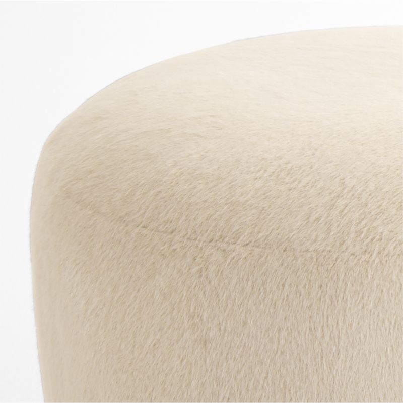Leo Tan Faux Fur Nursery Ottoman - image 1 of 3