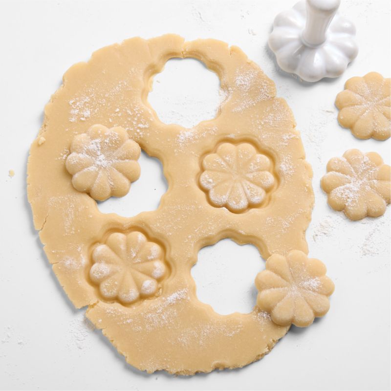 Ceramic Scalloped Cookie Stamp By Laura Kim Reviews Crate And Barrel