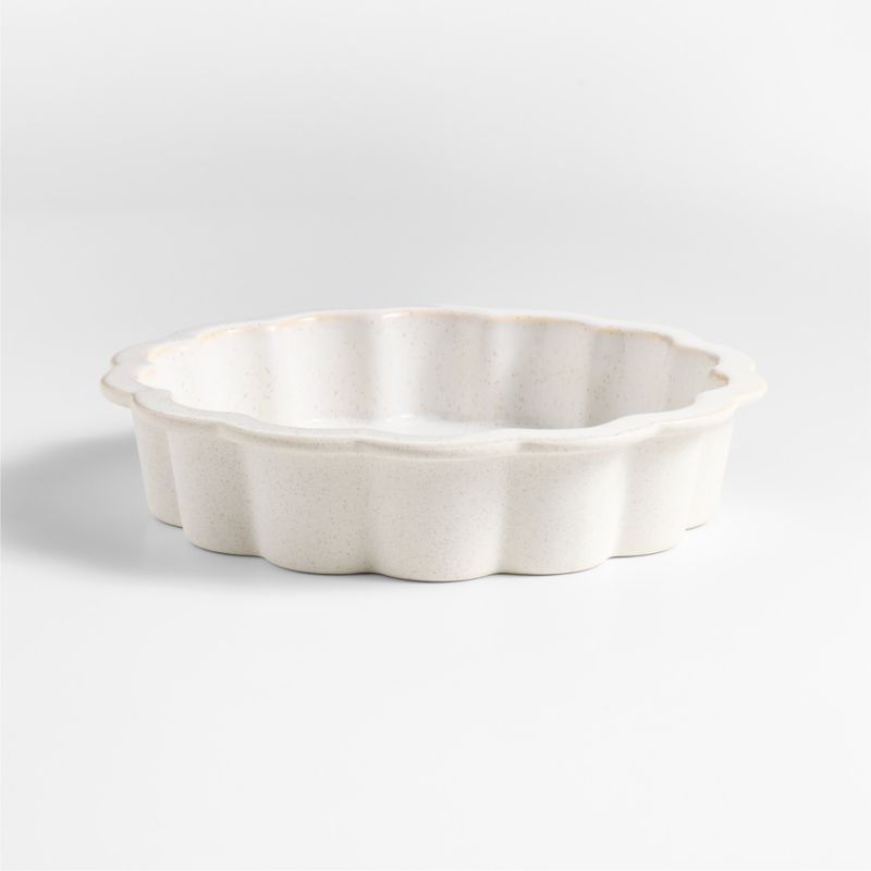 Ceramic Scalloped Pie Dish by Laura Kim