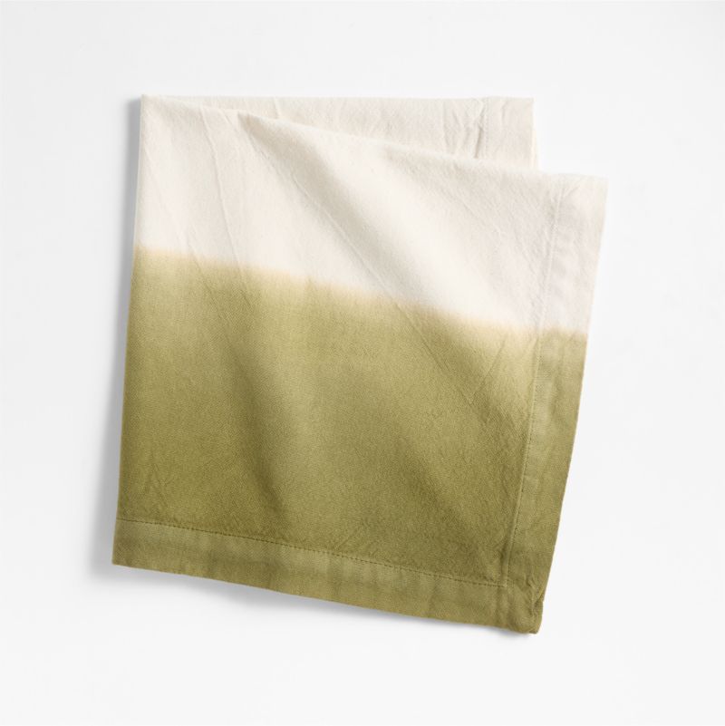 Dipped in Spinach Green Dip Dye Cotton Napkin by Laura Kim