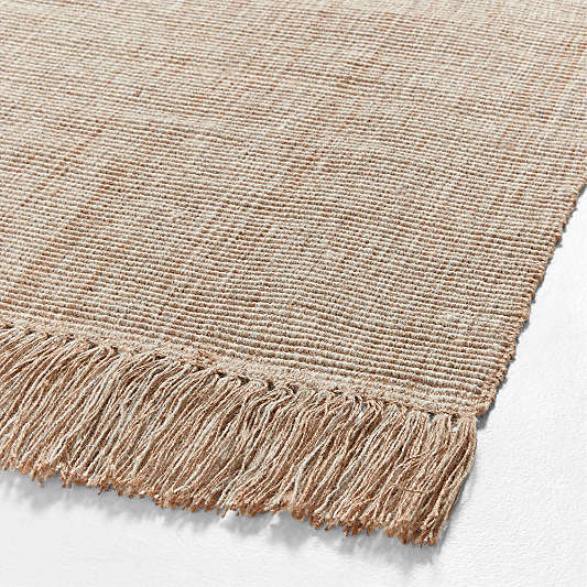 Flatweave Jute Tassel Natural Area Rug Swatch 12"x18" by Laura Kim