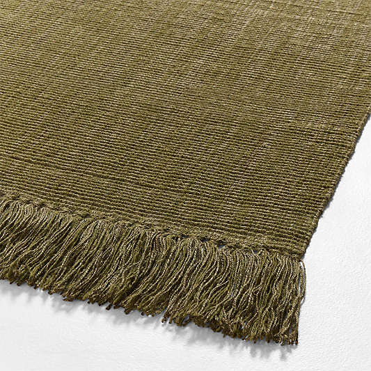 Flatweave Jute Tassel Oregano Green Area Rug 9'x12' by Laura Kim