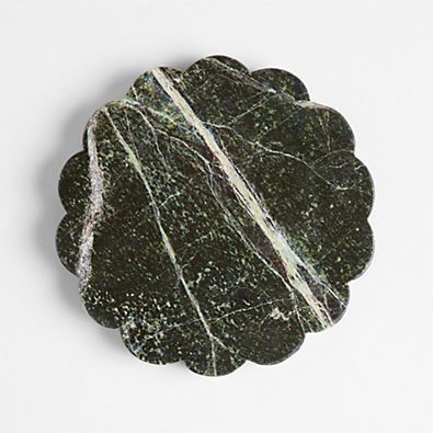 View Green Scallop Marble Trivet by Laura Kim details
