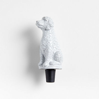 View King of Soho Goldendoodle Ceramic Wine Stopper by Laura Kim details