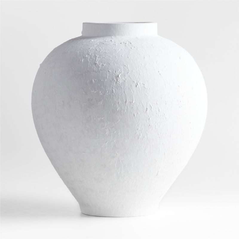 Lorient Large White Textured Ceramic Vase 18" by Laura Kim - image 5 of 7