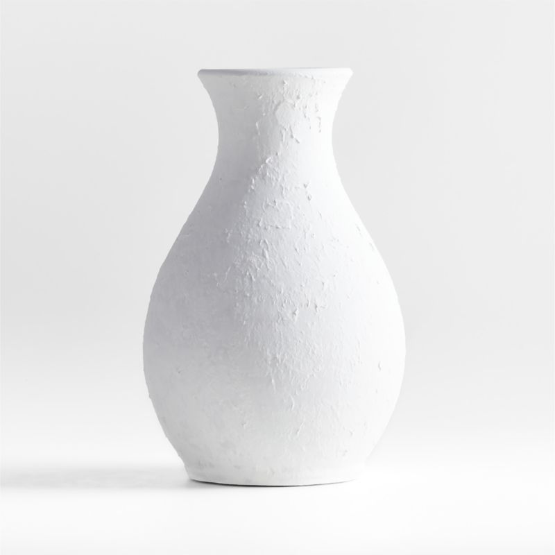 Lorient Small White Textured Ceramic Vase 15" by Laura Kim - image 4 of 6