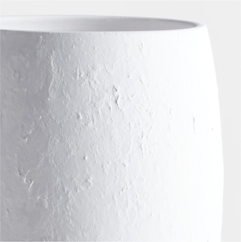 Lorient Tall White Textured Ceramic Vase 22" by Laura Kim