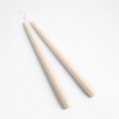 View 12" Off White Dipped Taper Candles, Set of 2 by Laura Kim details