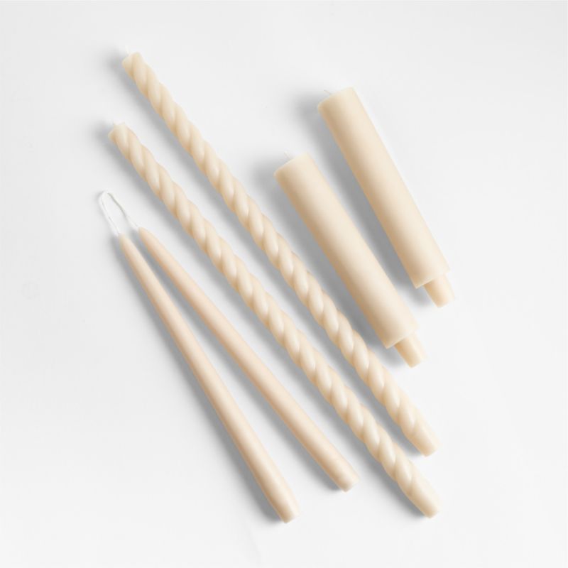 Off White Taper Candle Set by Laura Kim