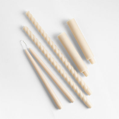 View Off White Taper Candle Set by Laura Kim details