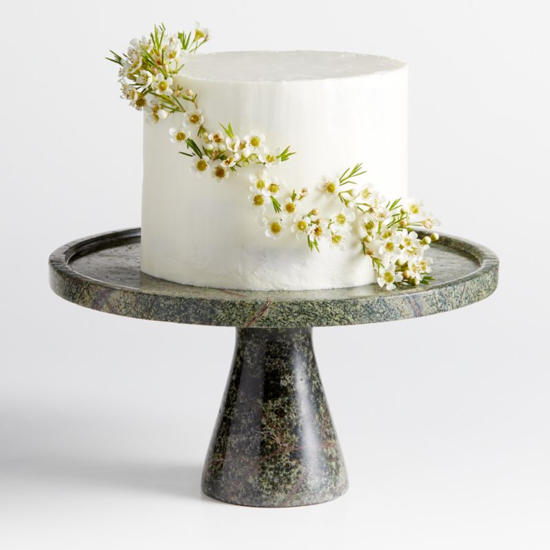 Green Moss Marble Pedestal Cake Stand by Laura Kim - image 5 of 7