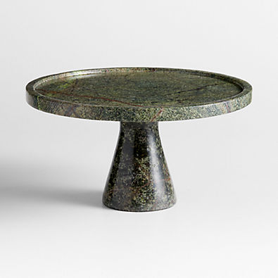 View Green Moss Marble Pedestal Cake Stand by Laura Kim details