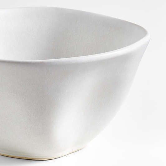 Petals White Stoneware Cereal Bowl by Laura Kim