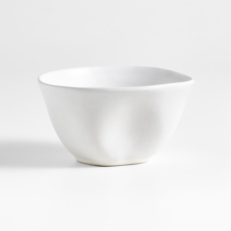 Petals White Stoneware Cereal Bowl by Laura Kim