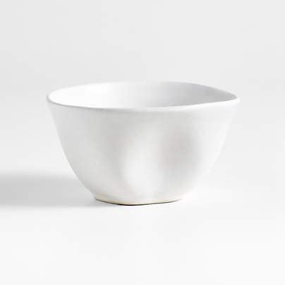 Petals White Stoneware Cereal Bowl by Laura Kim