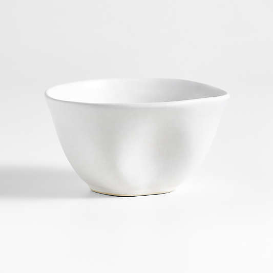 Petals White Stoneware Cereal Bowl by Laura Kim