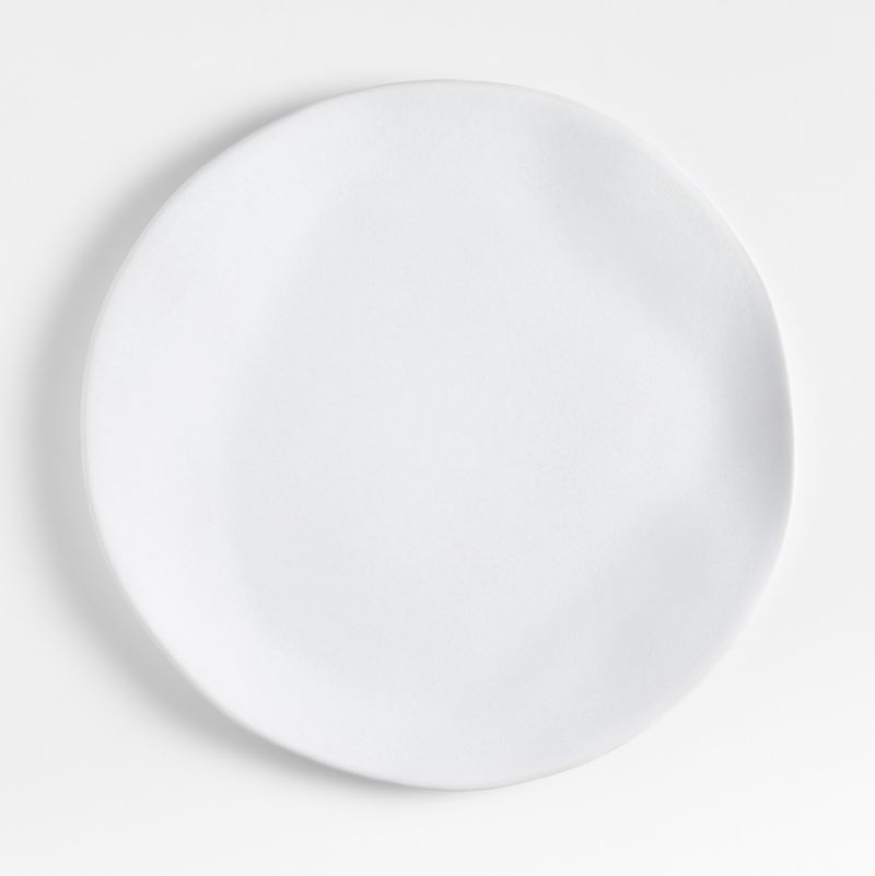 Petals White Stoneware Dinner Plate by Laura Kim
