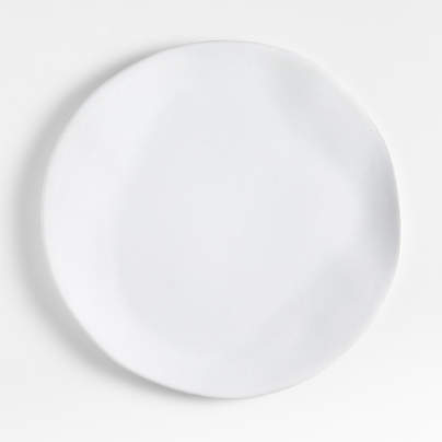 Petals White Stoneware Dinner Plate by Laura Kim