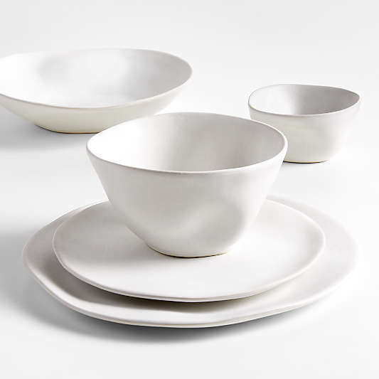 Petals White Stoneware Cereal Bowl by Laura Kim