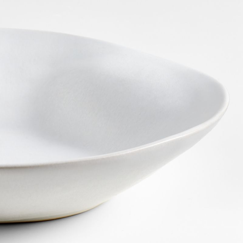 Petals White Stoneware Low Bowl by Laura Kim - image 5 of 5