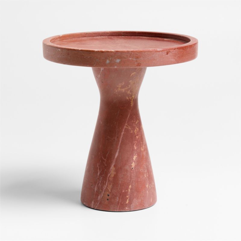 Rose Cappuccino Marble Tall Dessert Stand by Laura Kim