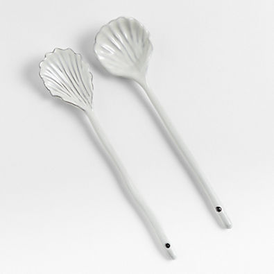 View Served by the Seas Ceramic 2-Piece Serving Set by Laura Kim details