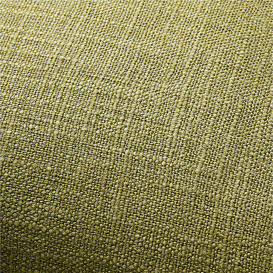 Slub Linen 23"x23" Oregano Green Throw Pillow Cover by Laura Kim