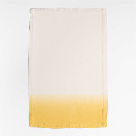 Dipped in Turmeric and Striped Organic Cotton Kitchen Towels, Set of 2 by Laura Kim