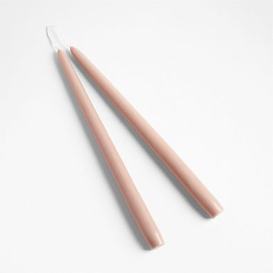 View 12" Peony Dipped Taper Candles, Set of 2 by Laura Kim details