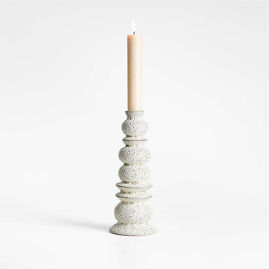 Off White Cylinder Taper Candles, Set of 2 by Laura Kim