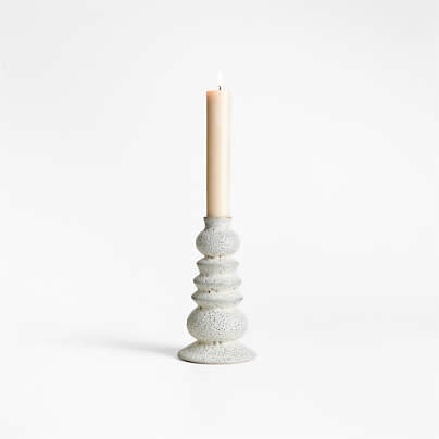 Toulouse Small Ceramic Taper Candle Holder by Laura Kim