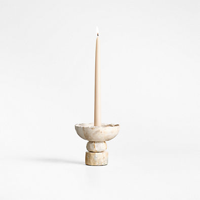 View Toulouse Marble Taper Candle Holder by Laura Kim details