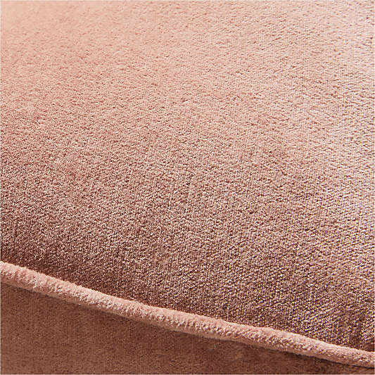 Velvet Linen 14x14 Mauve Hydrangea Gusset Throw Pillow by Laura Kim