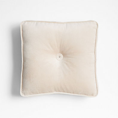 View Velvet Linen 14x14 Pumila Taupe Gusset Throw Pillow by Laura Kim details