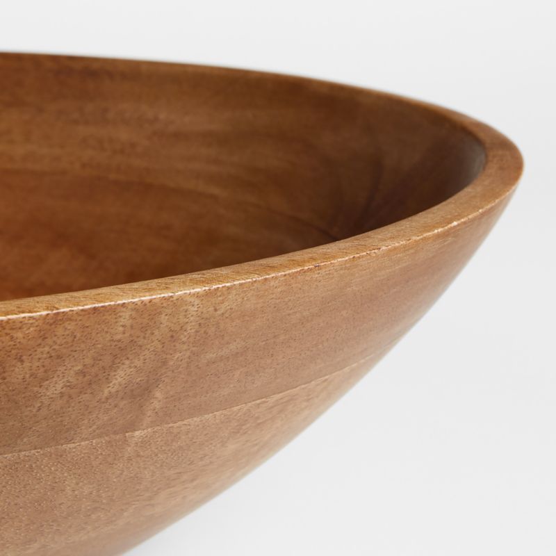 17" Vintage-Inspired Wooden Serving Bowl by Laura Kim