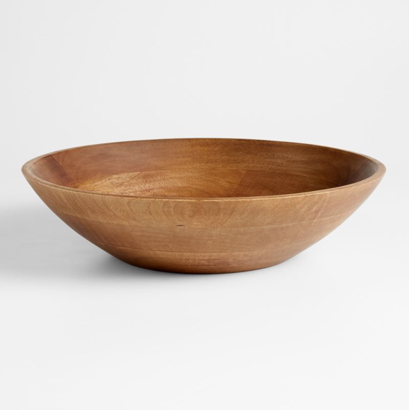 17" Vintage-Inspired Wooden Serving Bowl by Laura Kim