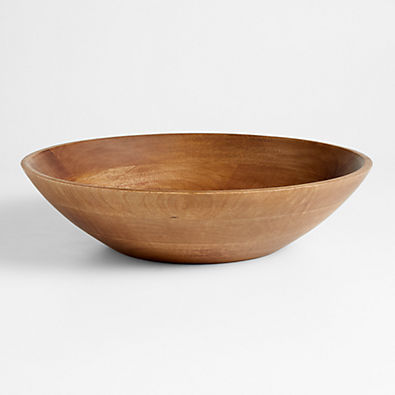 View 17" Vintage-Inspired Wooden Serving Bowl by Laura Kim details