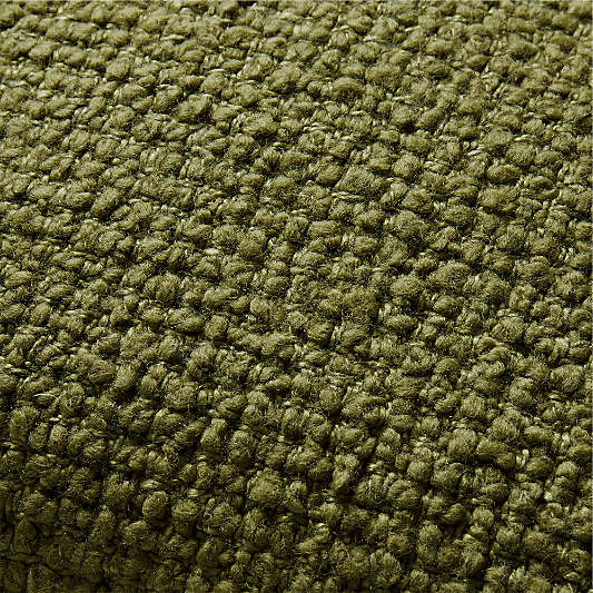 Wool Boucle 22"x15" Oregano Green Throw Pillow with Feather Insert by Laura Kim