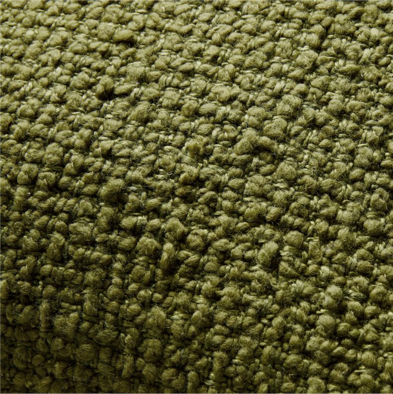 Wool Boucle 23"x23" Oregano Green Throw Pillow Cover by Laura Kim