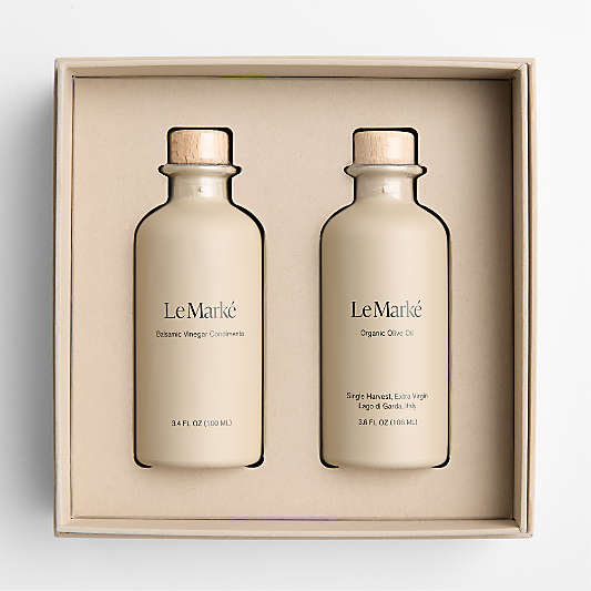 Le Marke Petite Tavola Organic Olive Oil + Balsamic Vinegar Gift Set